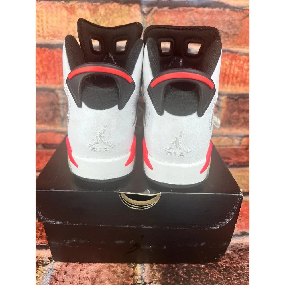 Nike Air Jordan 6 Retro (GS) 4Y White Infrared Shoes Sneaker‎ Jumpman 384665-123